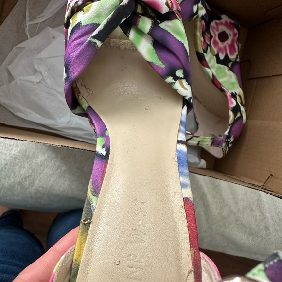 Nine West Purple and Green Wedge Sandals - Picture 11 of 11
